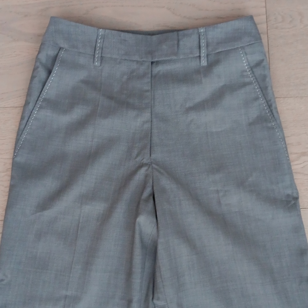 NEW BARBARA BUI Gray Lightweight Wool Pants Size 34 XS